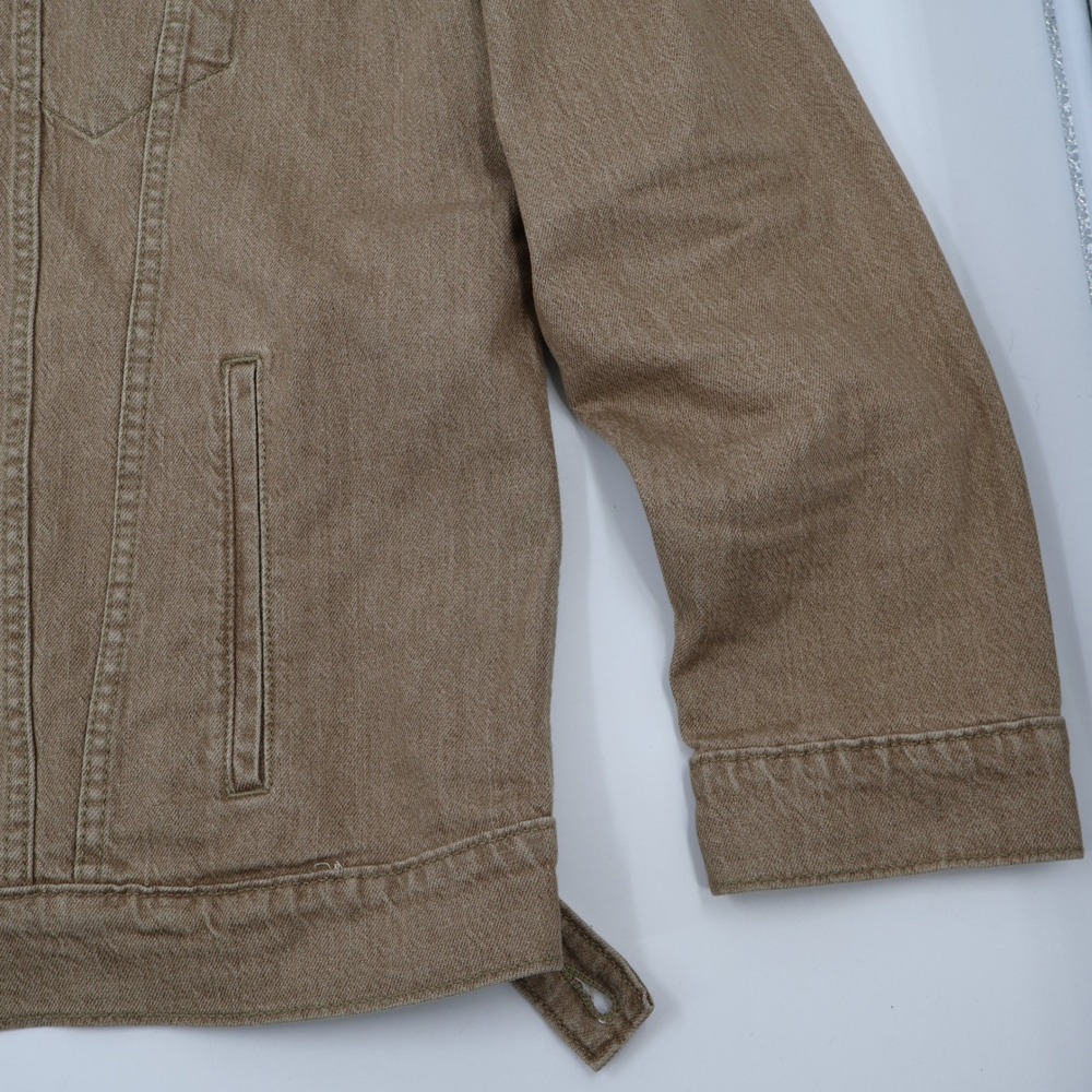 Levis Trucker Jacket Mens XXL Tan Khaki Denim Button Front Coat 72334-0482 - Picture 5 of 12